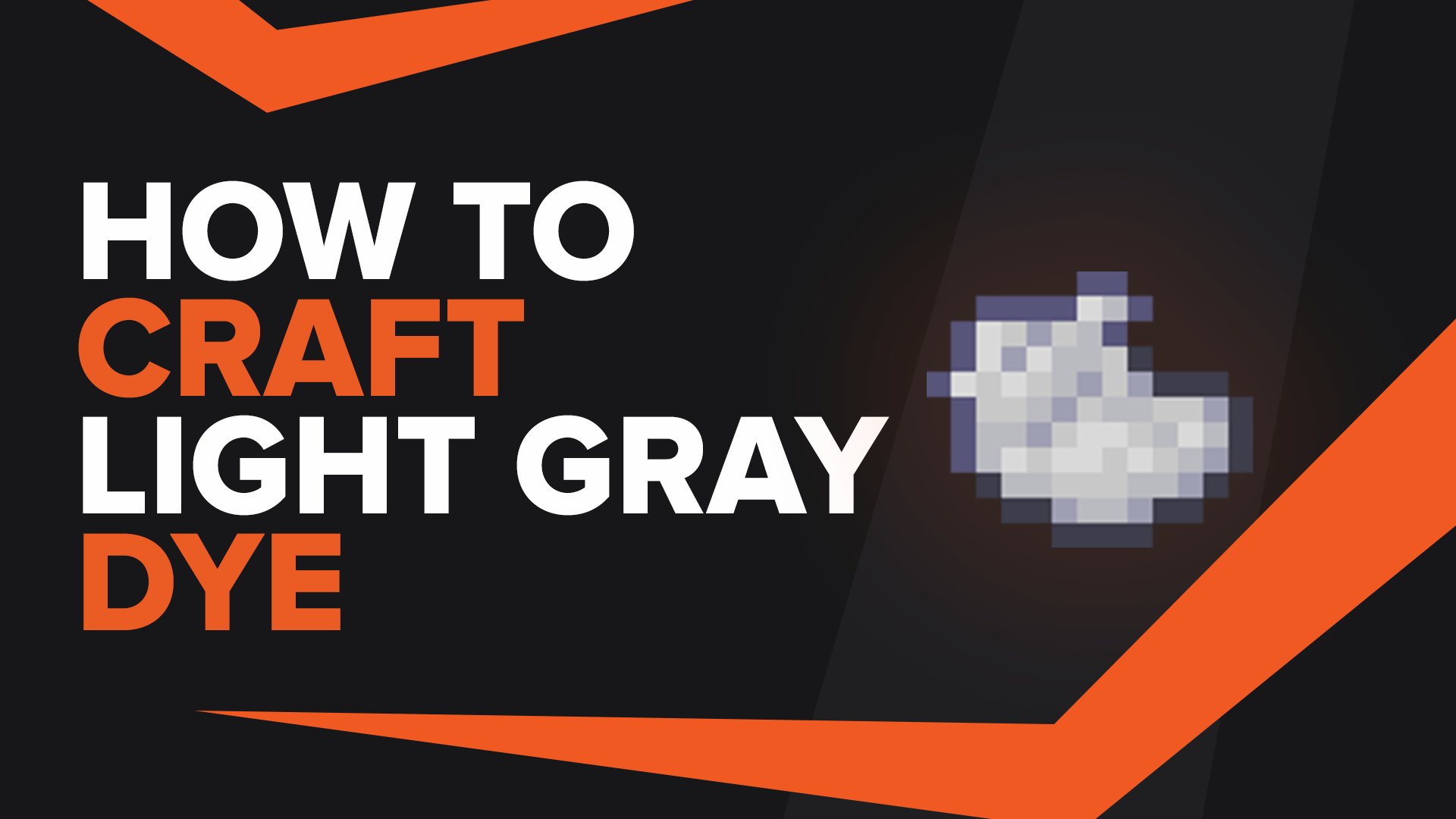 How To Make Light Gray Dye In Minecraft