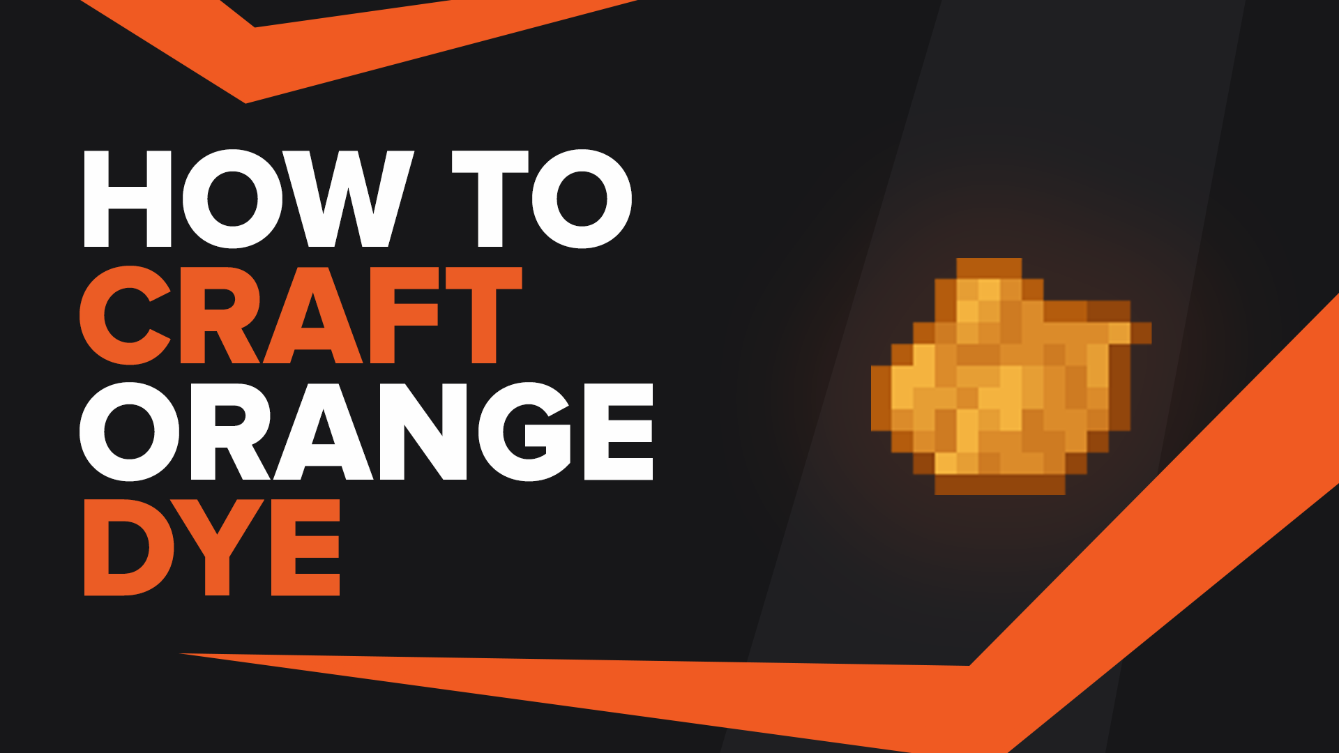 How To Make Orange Dye In Minecraft