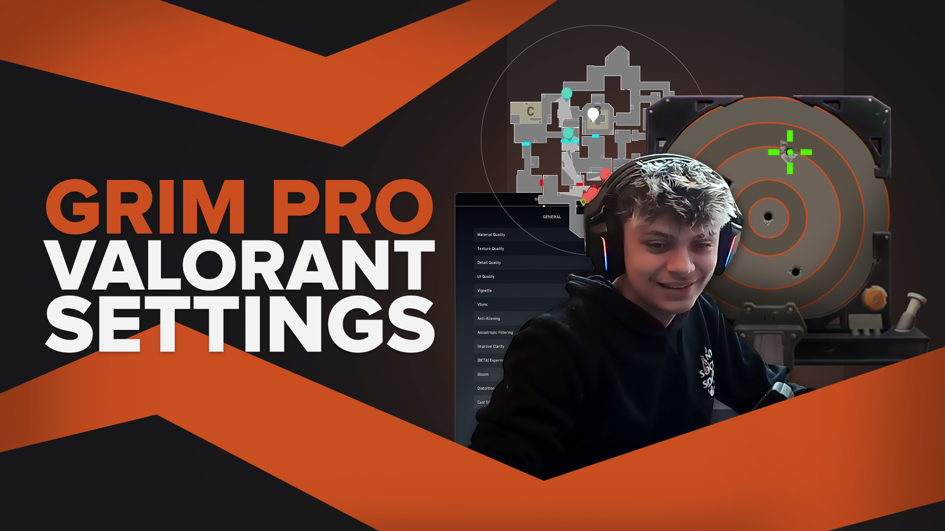 Grim Valorant Pro Settings│Mouse │Crosshair │Map │Key Bindings │Video…