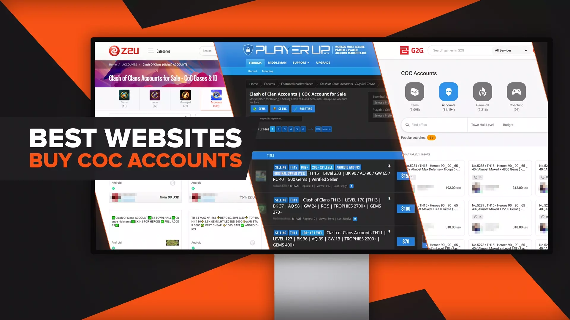 Top 5 Sites To Buy Clash Of Clans Accounts [All Tested]