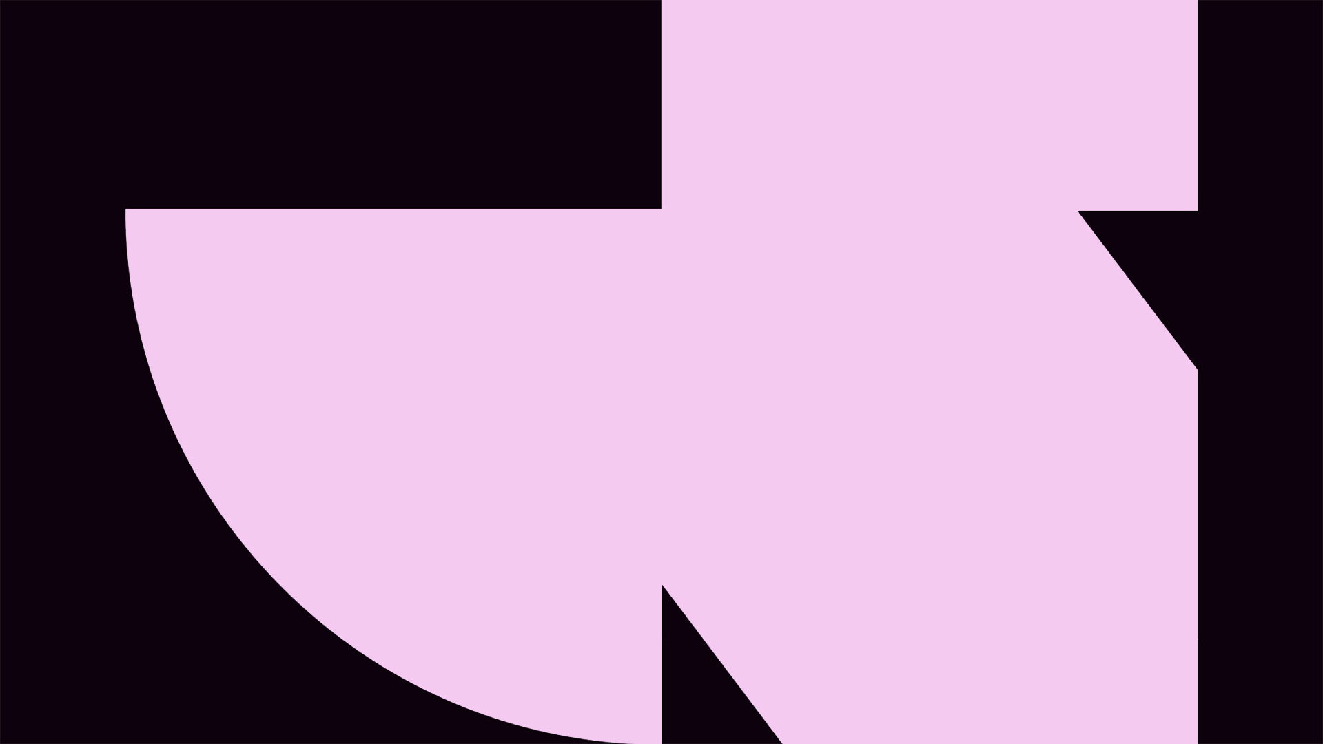 Illusrasjon av rosa former på sort bagrunn