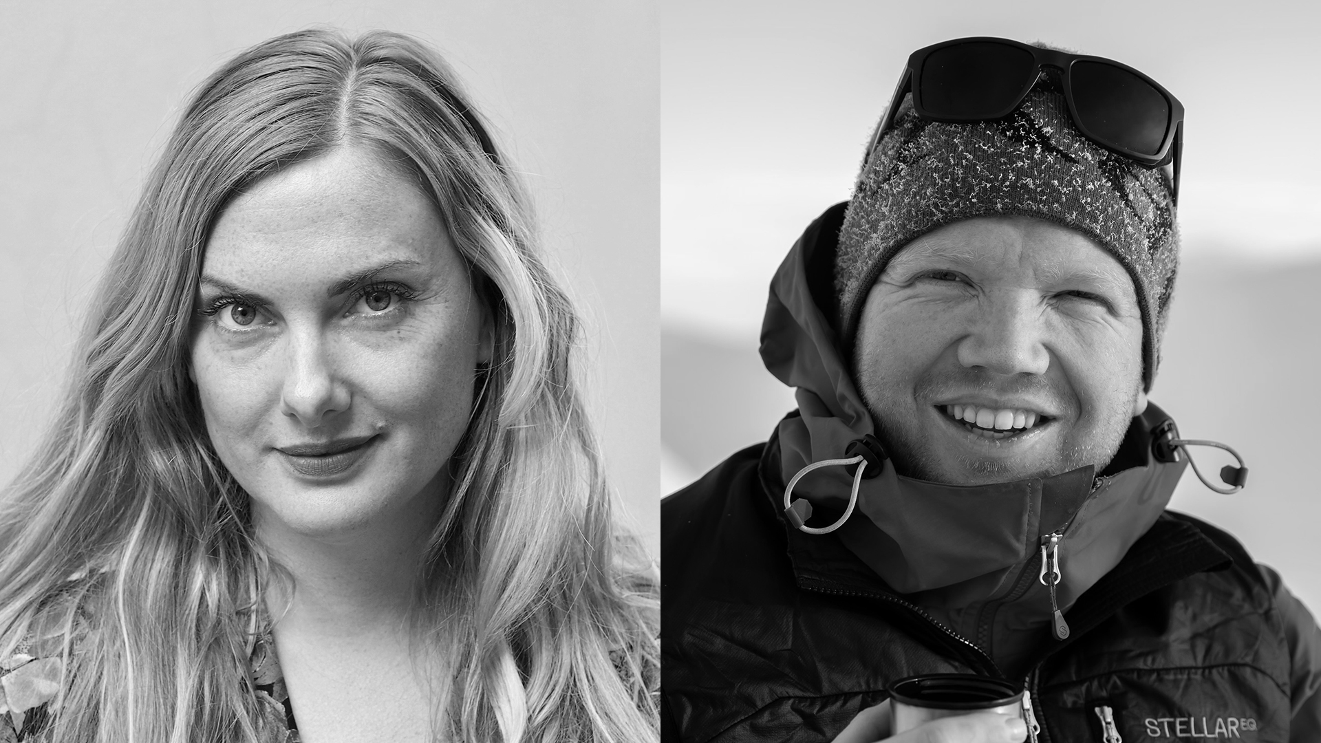 Foto. Kompositt av to bilder, et av en mann og et av en kvinne, begge ser mot kamera og smiler.