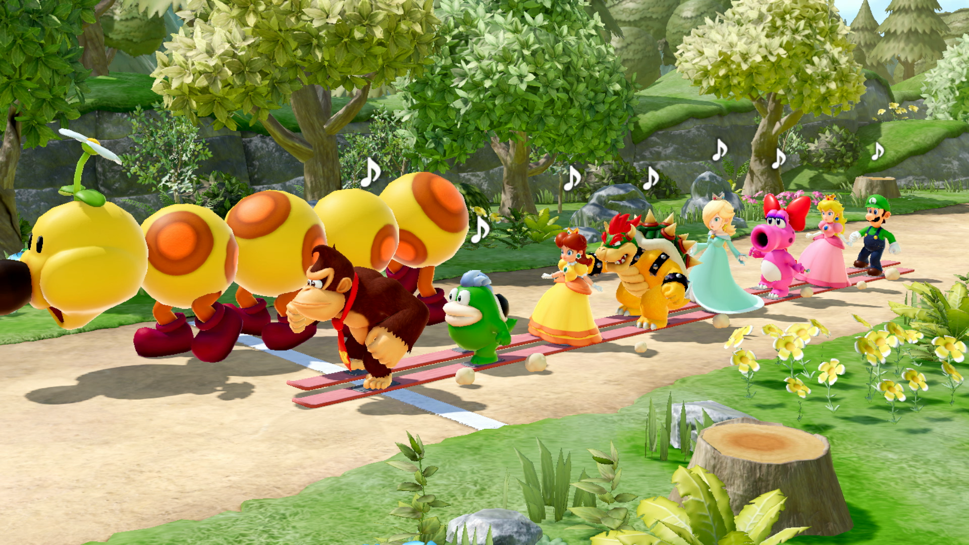 Illustrasjon. Skjermbilde fra spillet Super Mario Party Jamboree