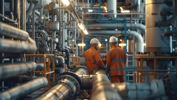 Arbeiter in der Öl- und Gasindustrie