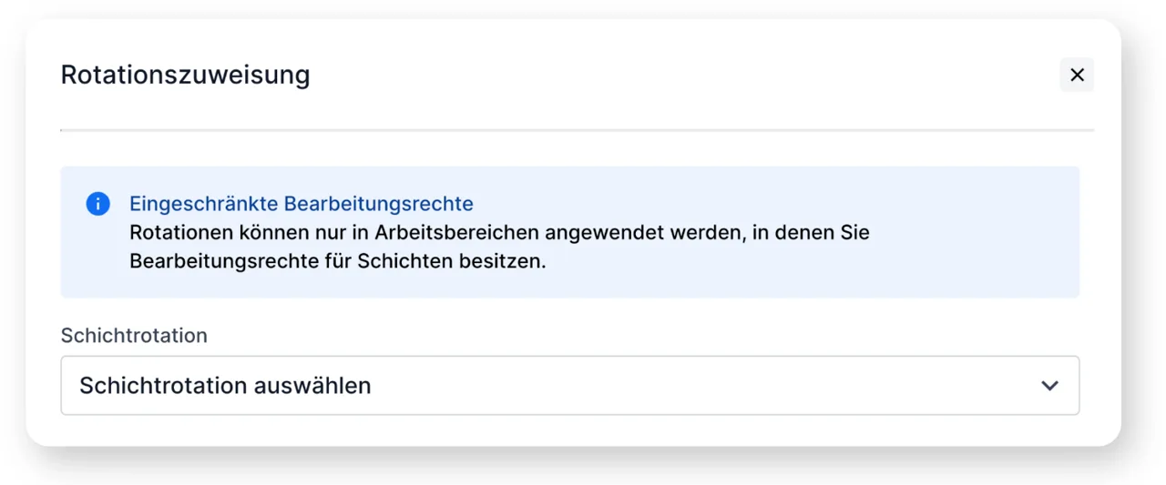Rotation mit eingeschränkten Bearbeitungsrechten Rotation mit eingeschränkten Bearbeitungsrechten