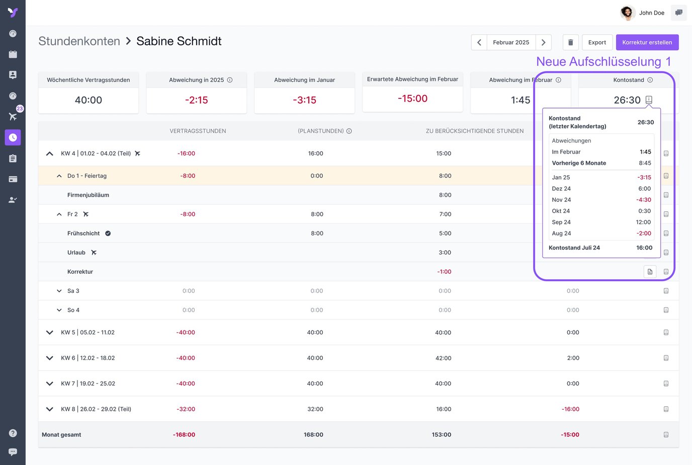 Stundenkonten Aufschluesselung 1