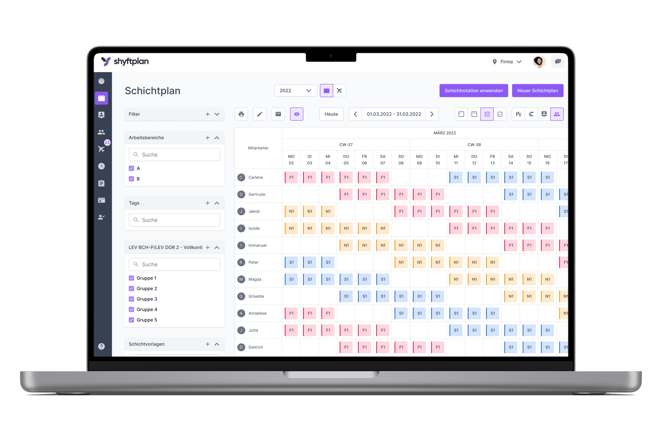 KI-basierte Schichtplanung in der Übersicht