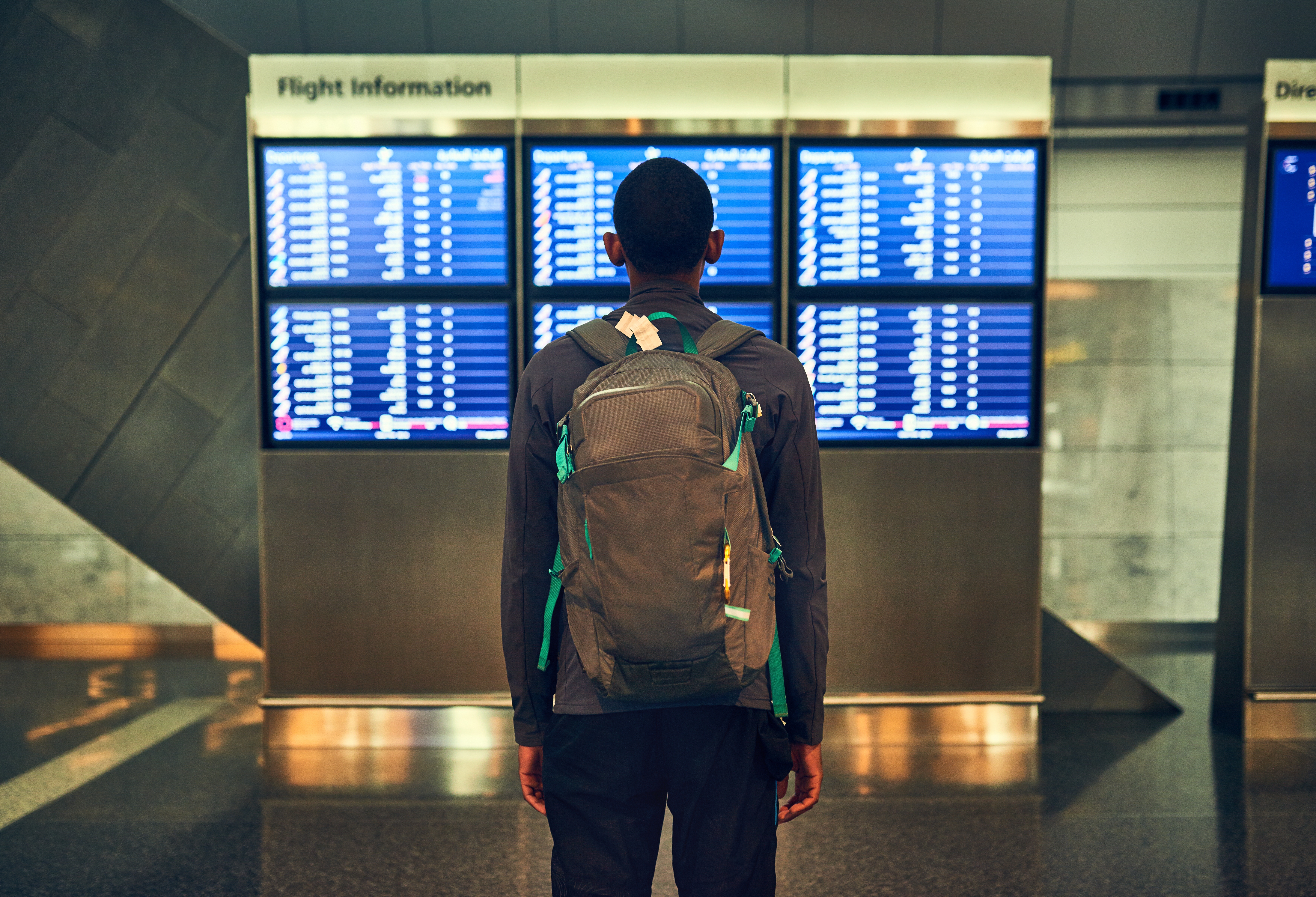 Airport info screens