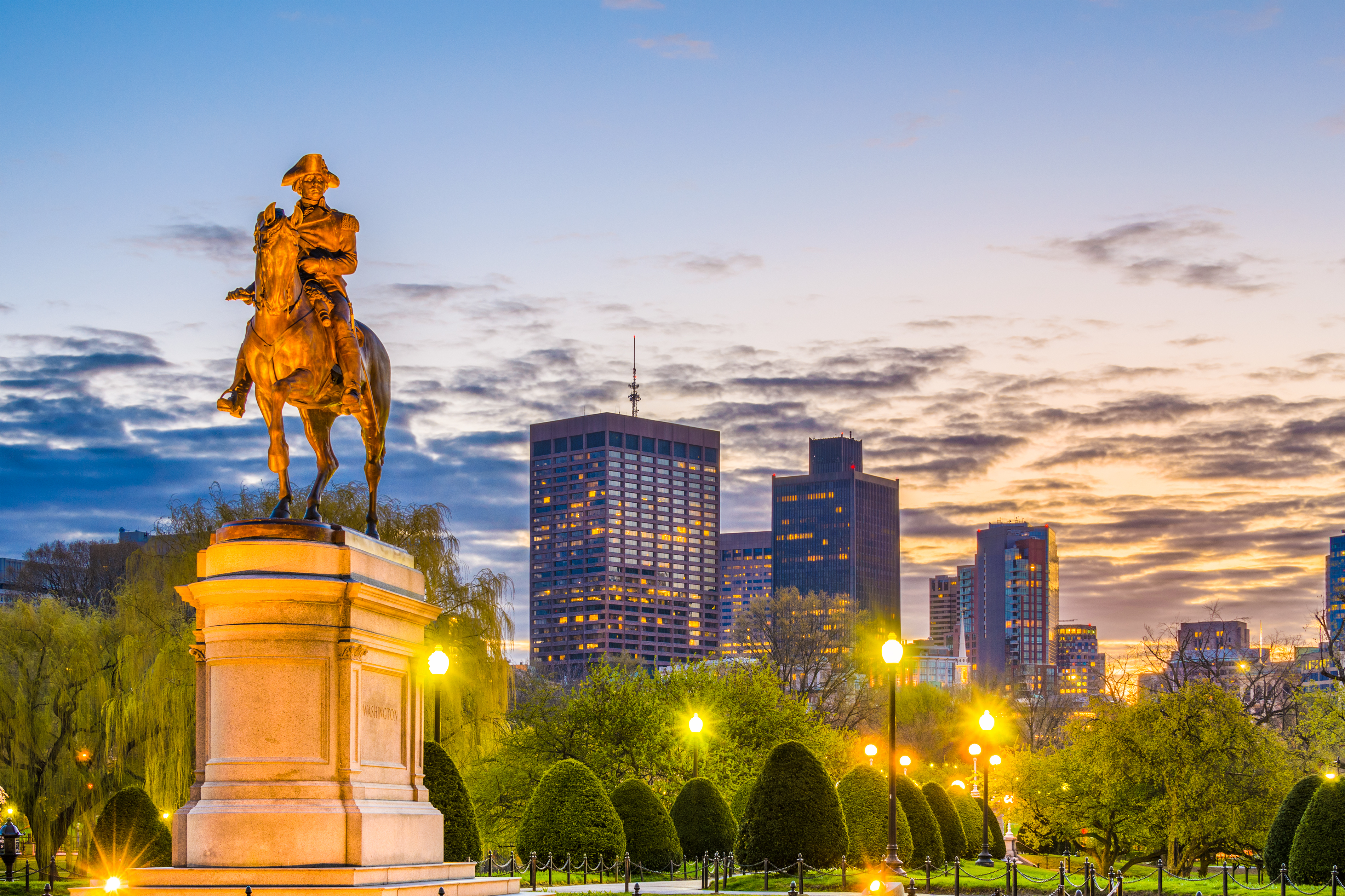 George Washington statue in the Boston Public Garden