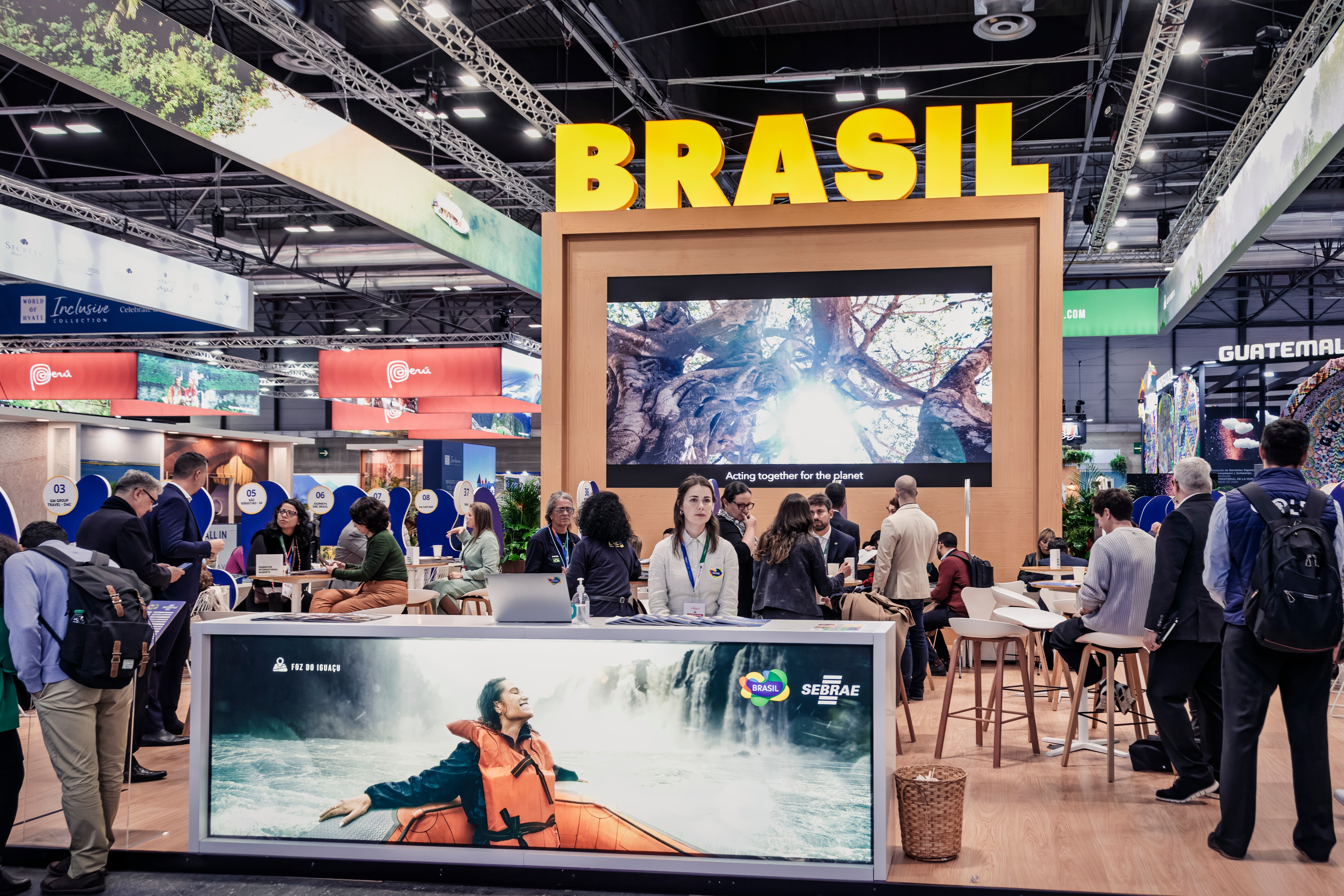 Brazil booth at a trade fair in Madrid