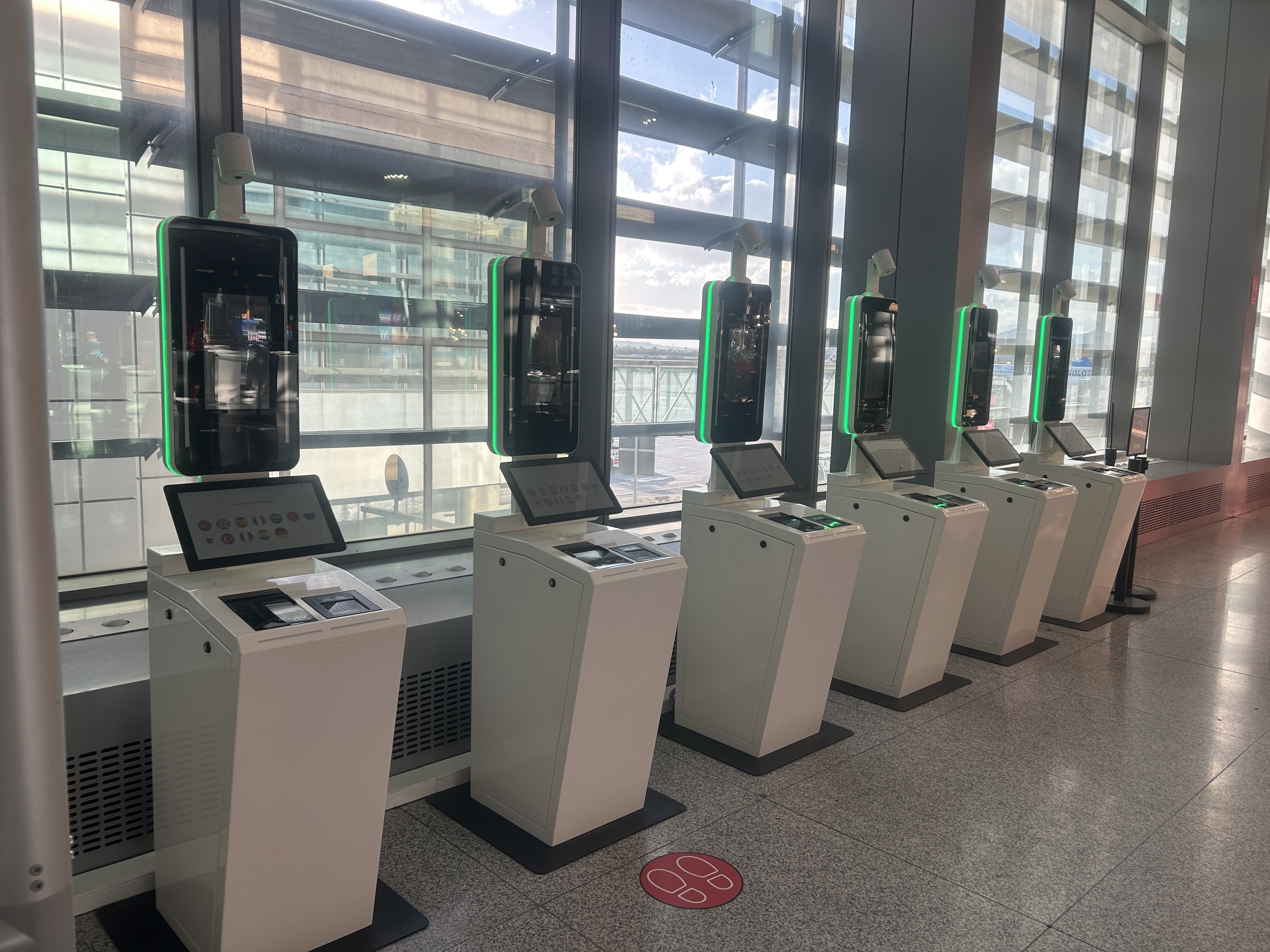 Entry/Exit System kiosks at Málaga-Costa del Sol Airport in Spain