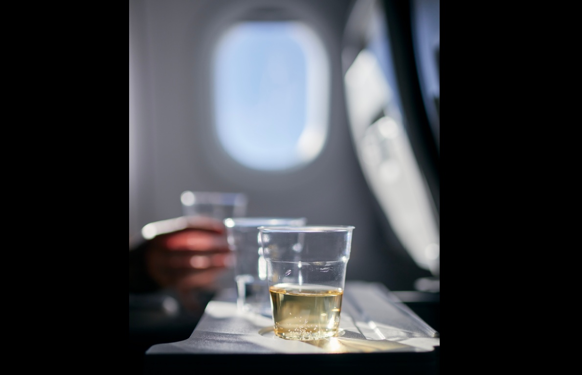 In-flight wine