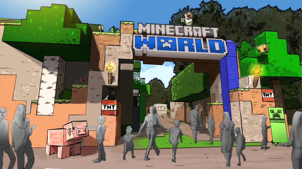 Conceptual art for Minecraft World at Chessington World of Adventures in the United Kingdom