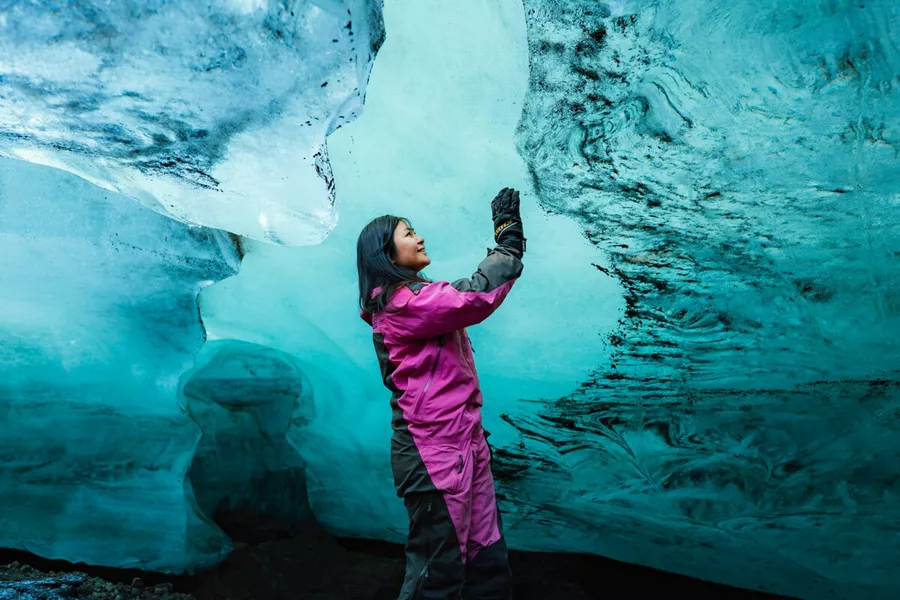 Neptune Ice Cave on the Langjökull glacier in Iceland