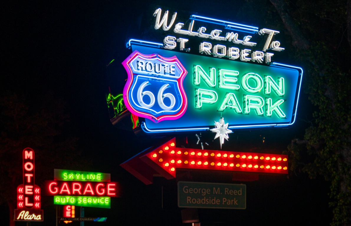 Where to See Vintage Route 66 Neon Signs All in One Place