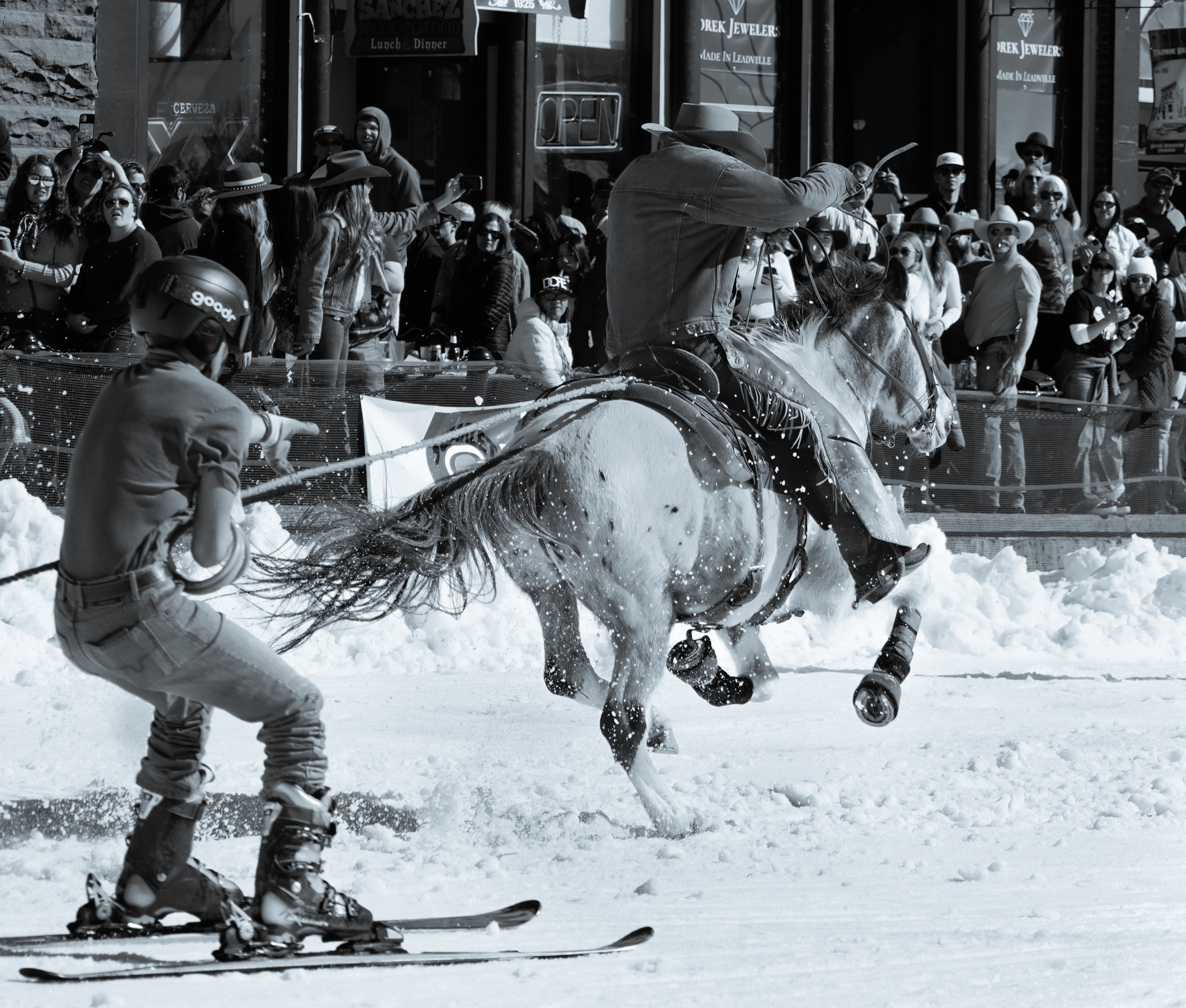 Skijoring in Leadville, Colorado