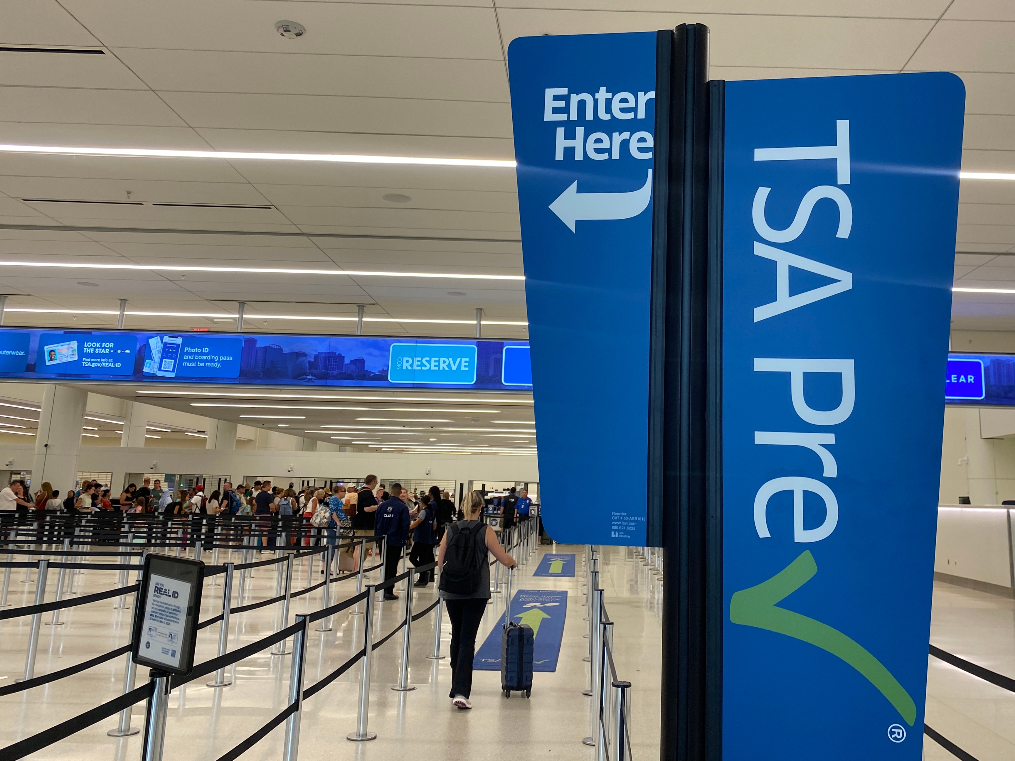 TSa PreCheck lane at Orlando International Airport in Florida