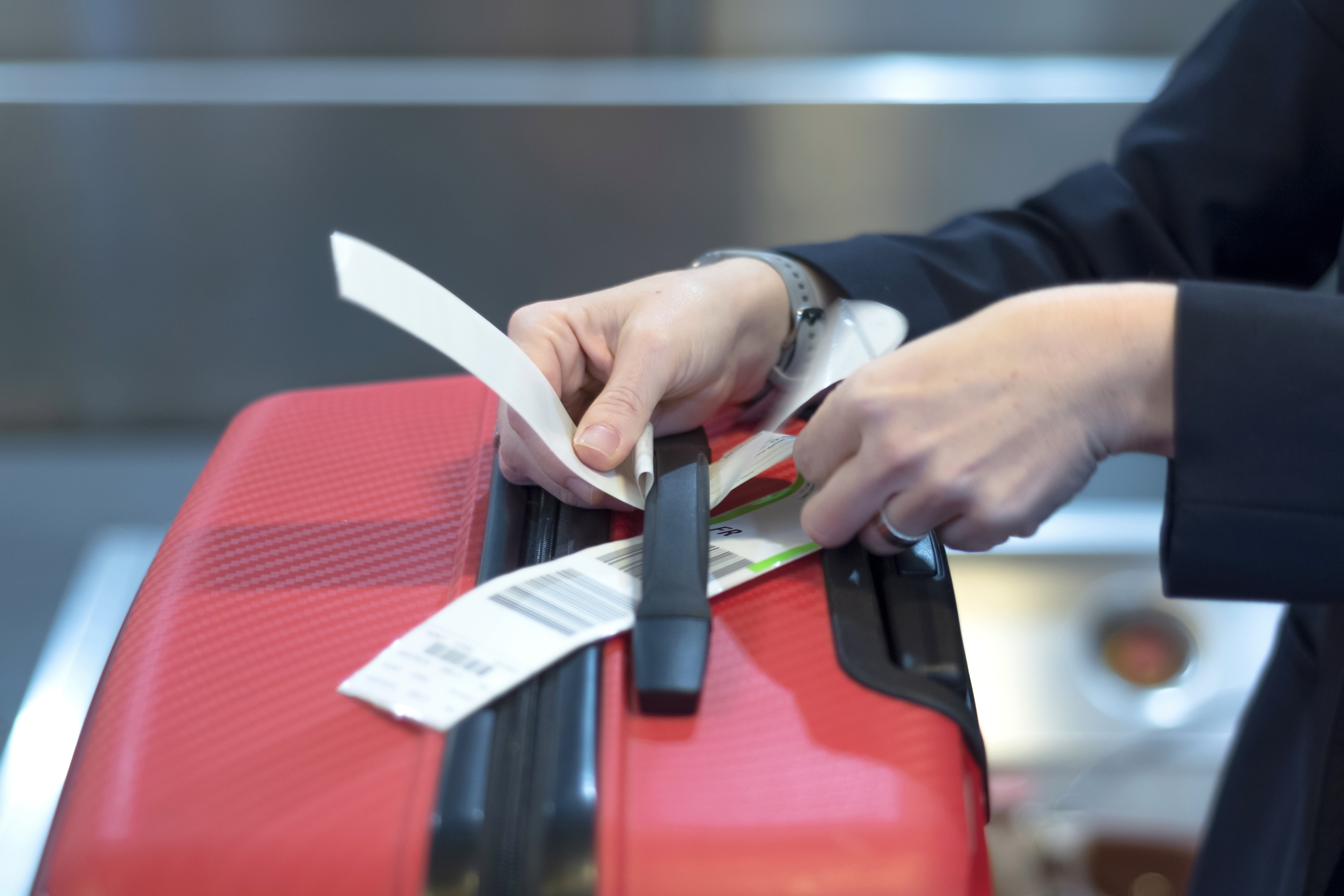 Checking baggage tag