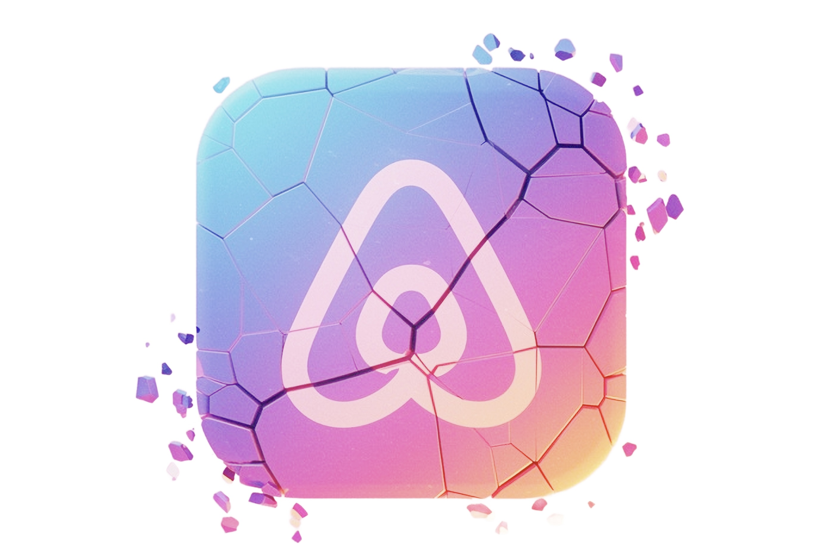 Distressed airbnb logo
