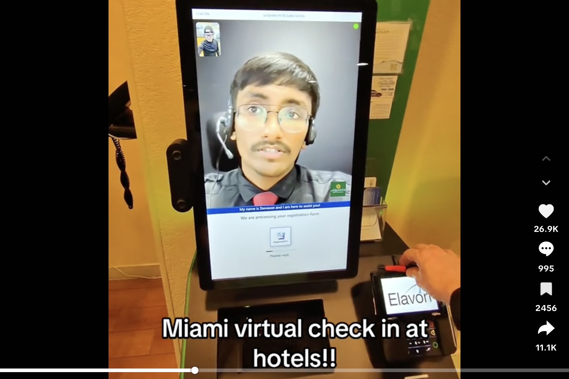 La quinta video check in