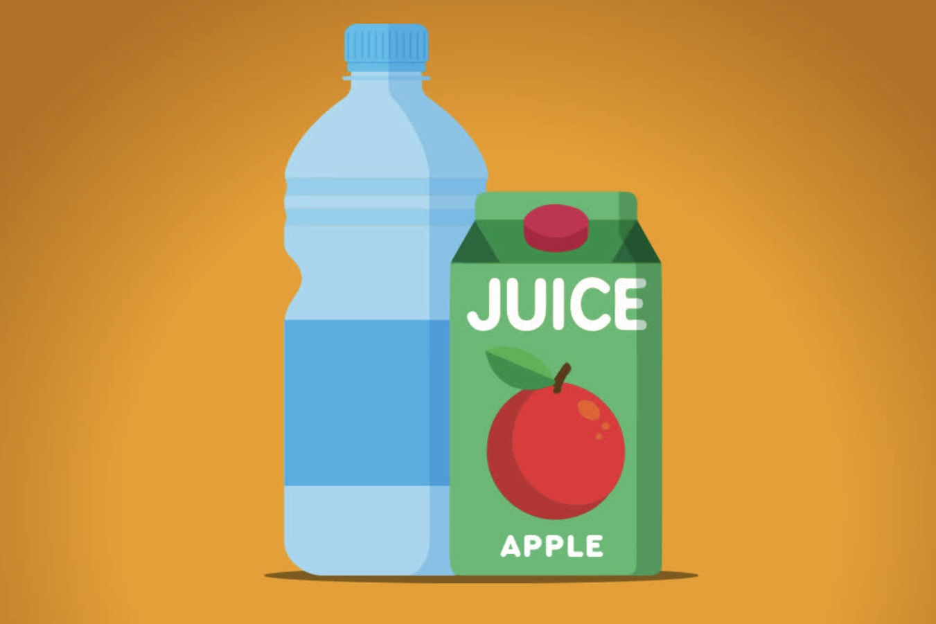 Water and juice illustration