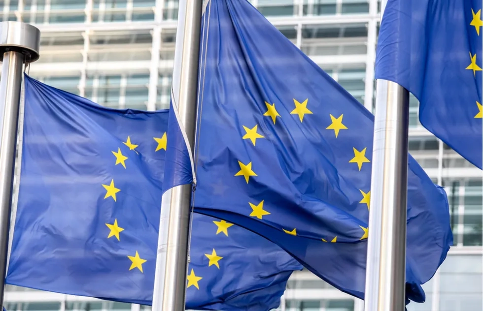 European Union flags