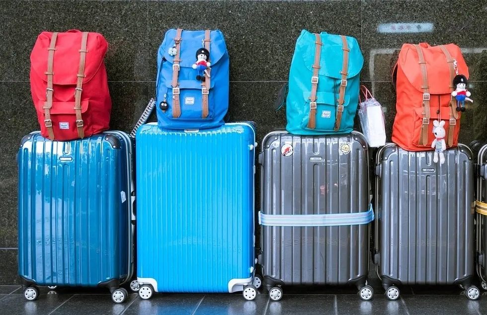 Luggage at an airport