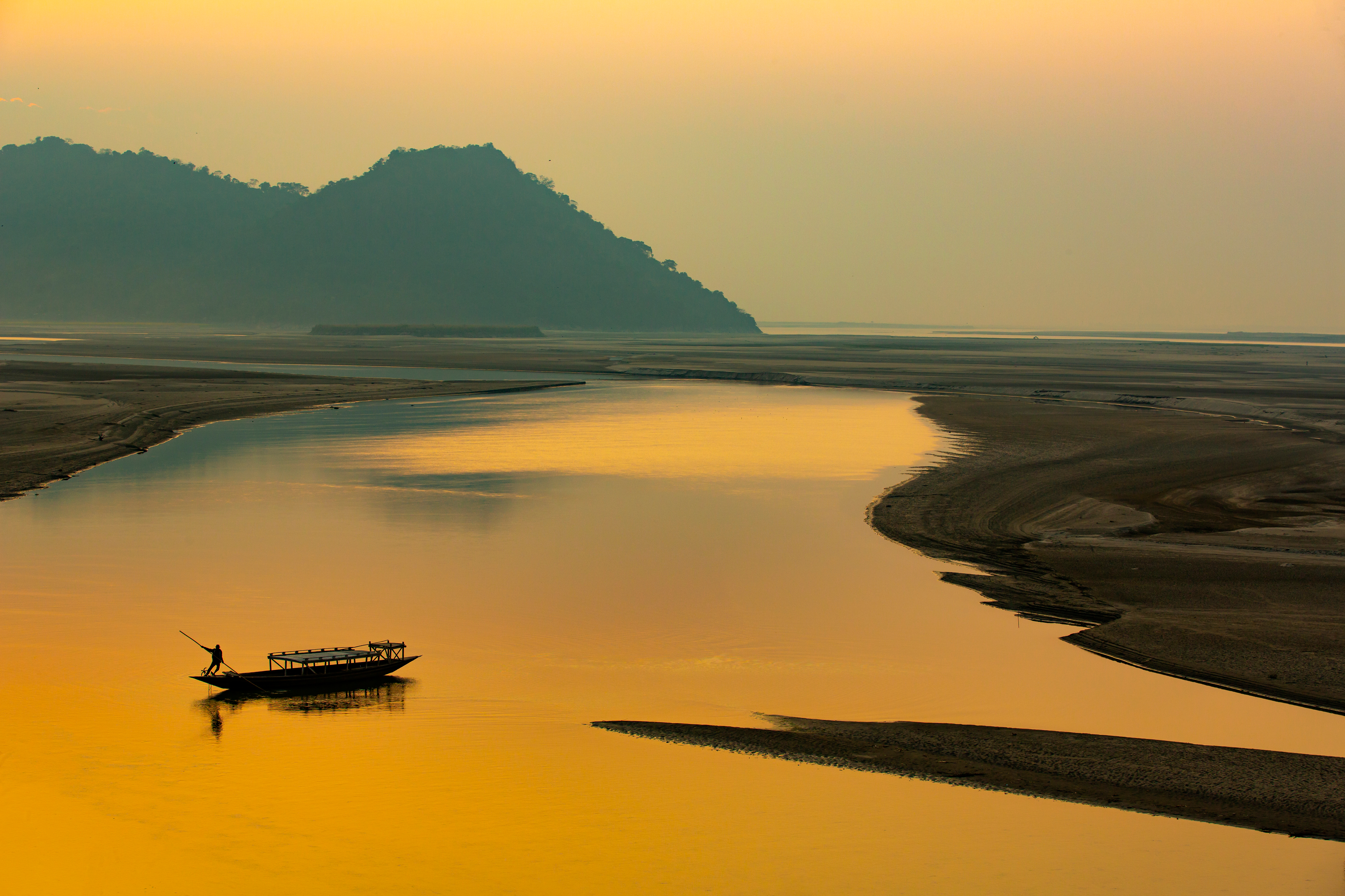 Brahmaputra River in Assam, India