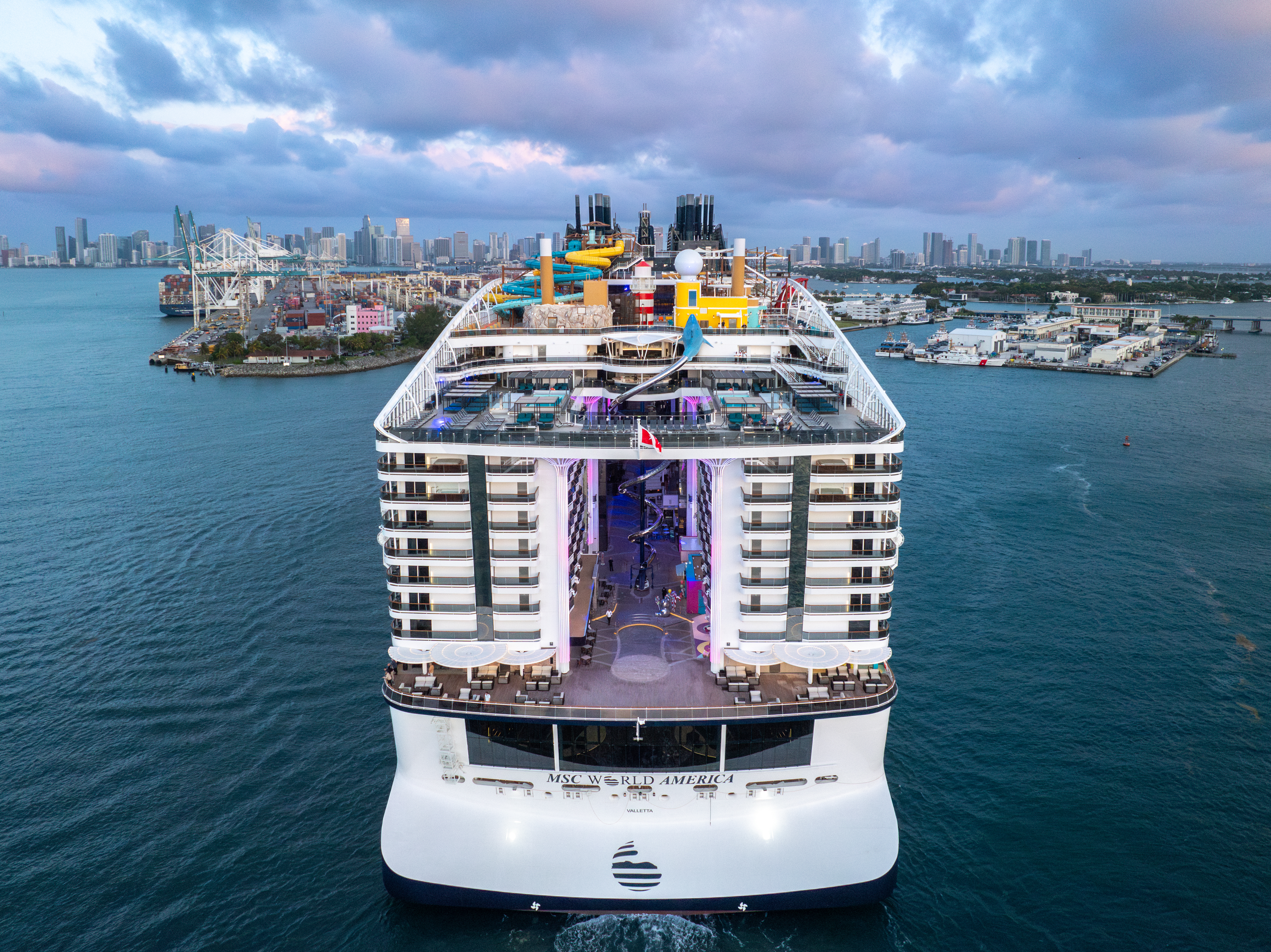 MSC World America cruise ship in Miami