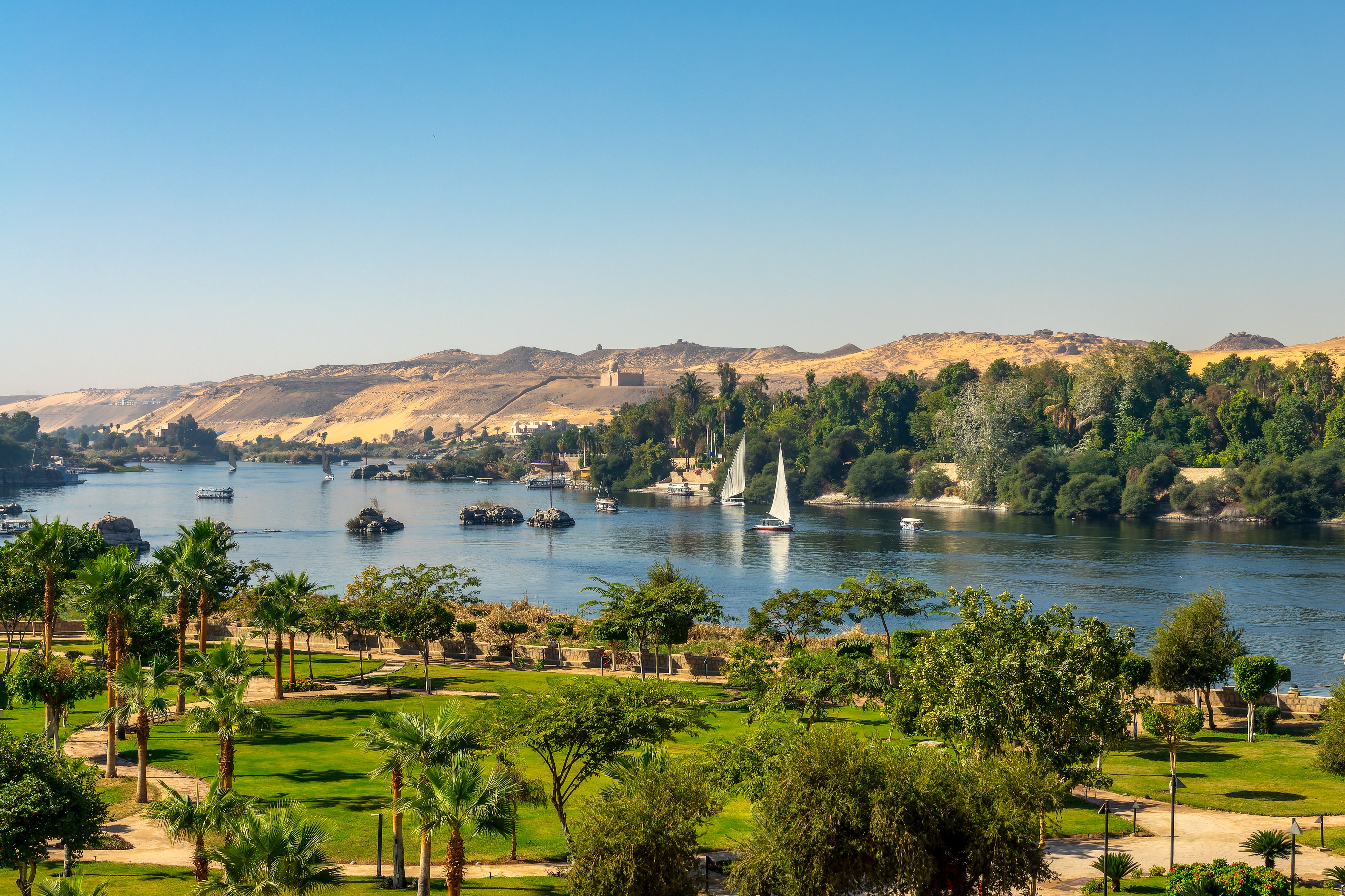 Nile River in Aswan, Egypt