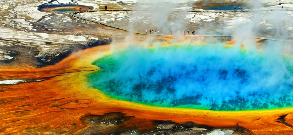 Grand Prismatic Springs in Yellowstone National Park