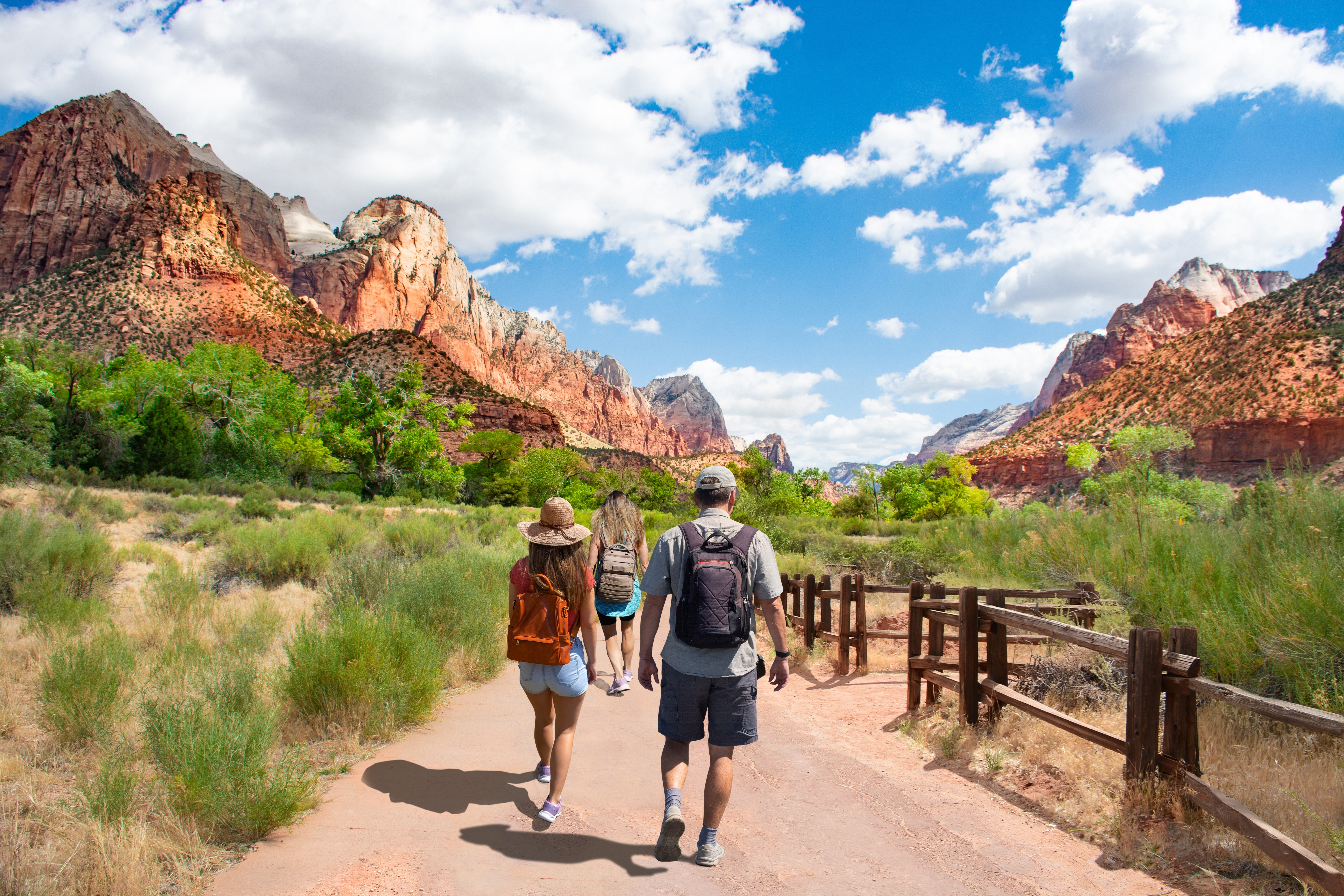 Hiking at Zion National Park in Utah
