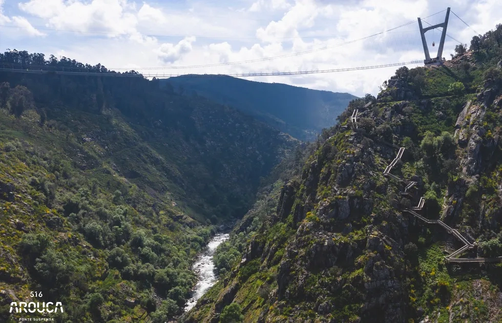 516 Arouca pedestrain suspension bridge in Portugal
