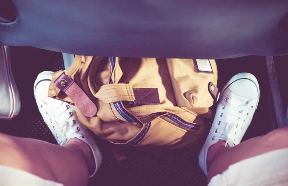 Bag under airplane seat