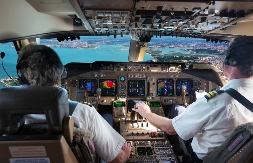 Airplane cockpit