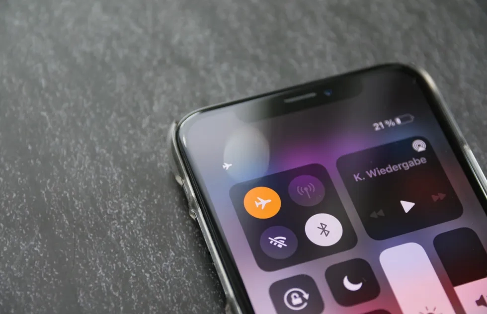 Cell phone in airplane mode