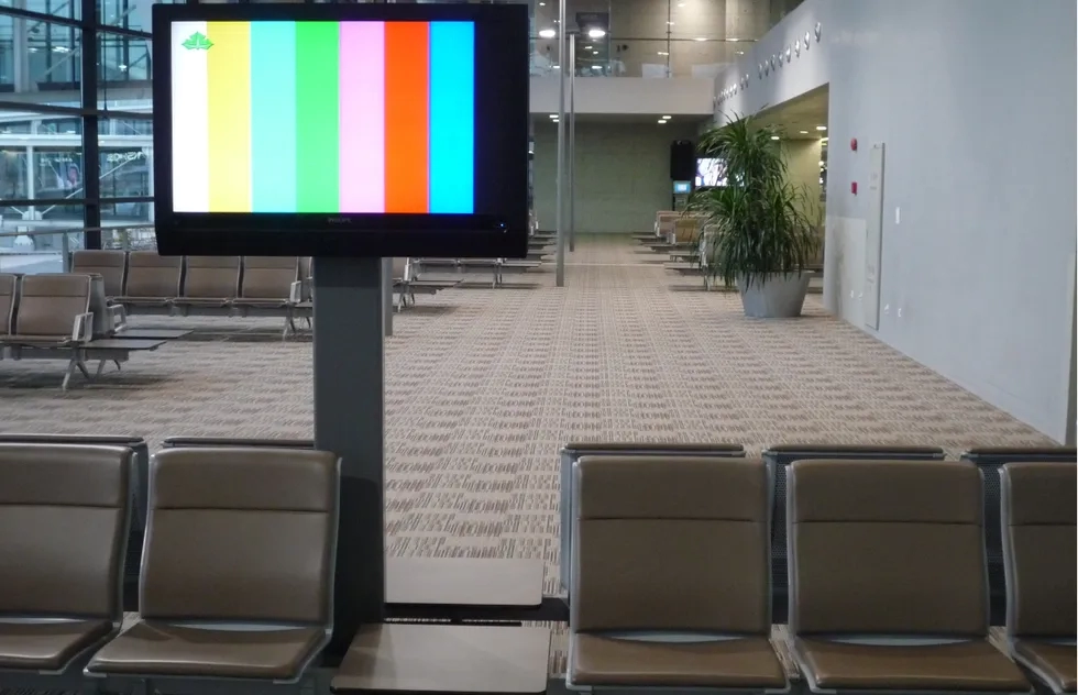 Airport TV with no programming