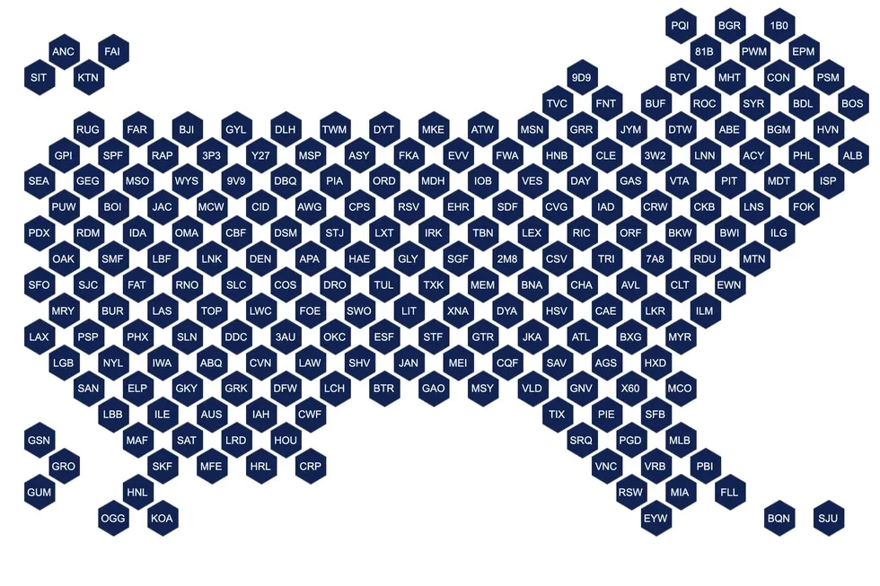 FAA Airport Terminals Program Grants Map