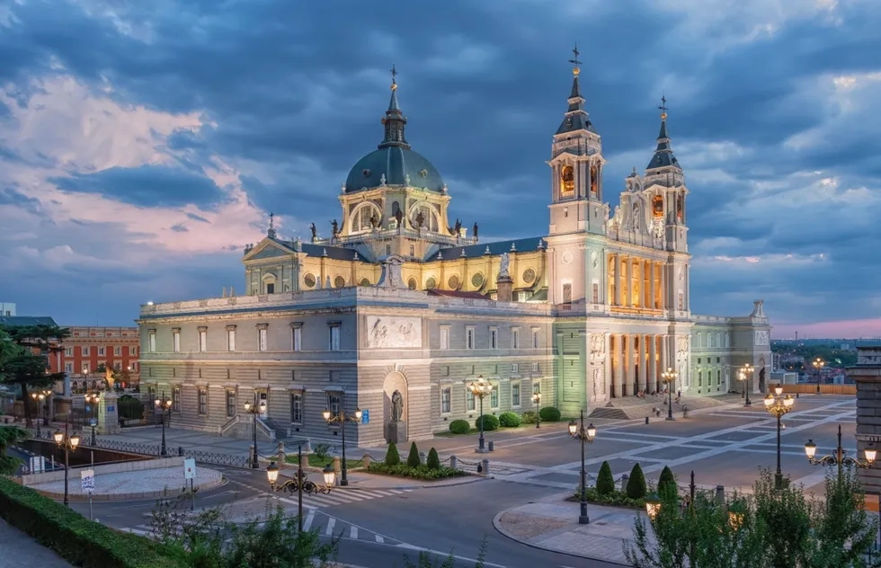 Almudena Cathedral in Madrid, Spain