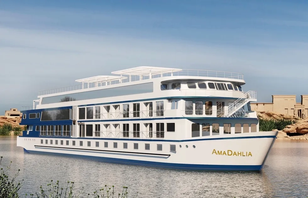 Rendering of AmaDahlia river cruise ship from AmaWaterways