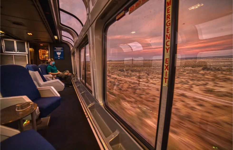 Amtrak, American West, Viewing Car, Train