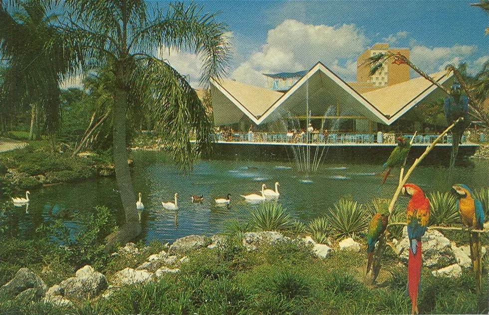 Busch Gardens Tampa Hospitality House vintage postcard