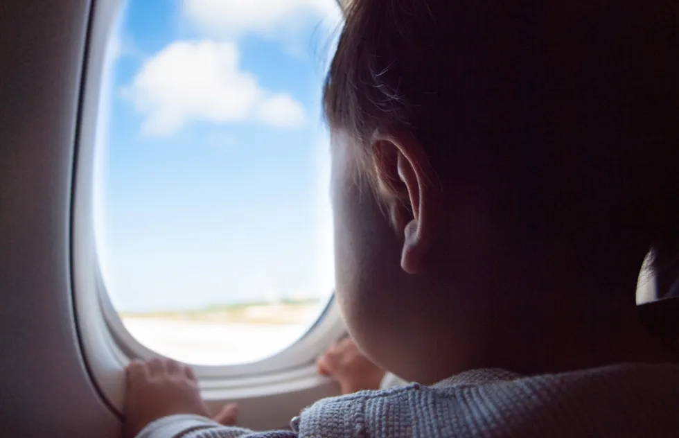 Baby on an airplane