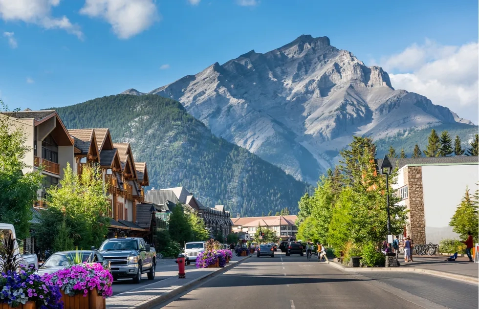 Banff Avenue in Banff, Alberta