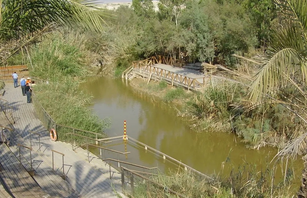 Jesus' baptism site along the Jordan River
