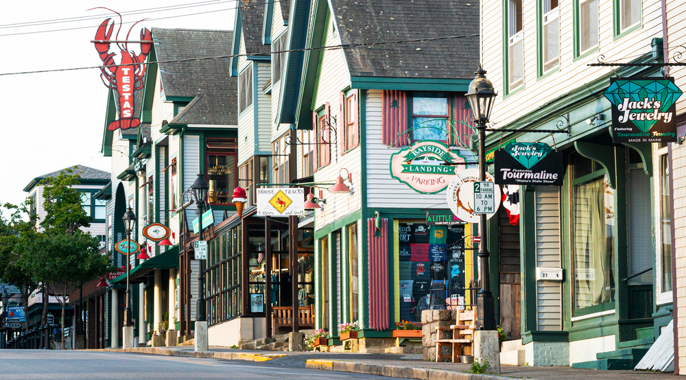 Bar Harbor, street view, Maine