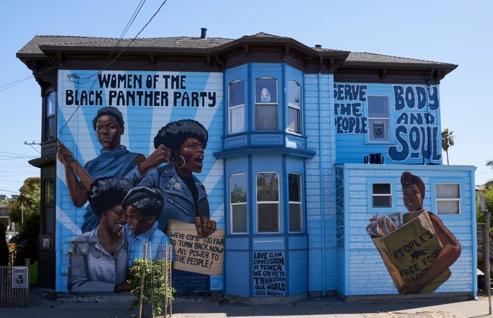 Women of the Black Panther Party mural in West Oakland, California