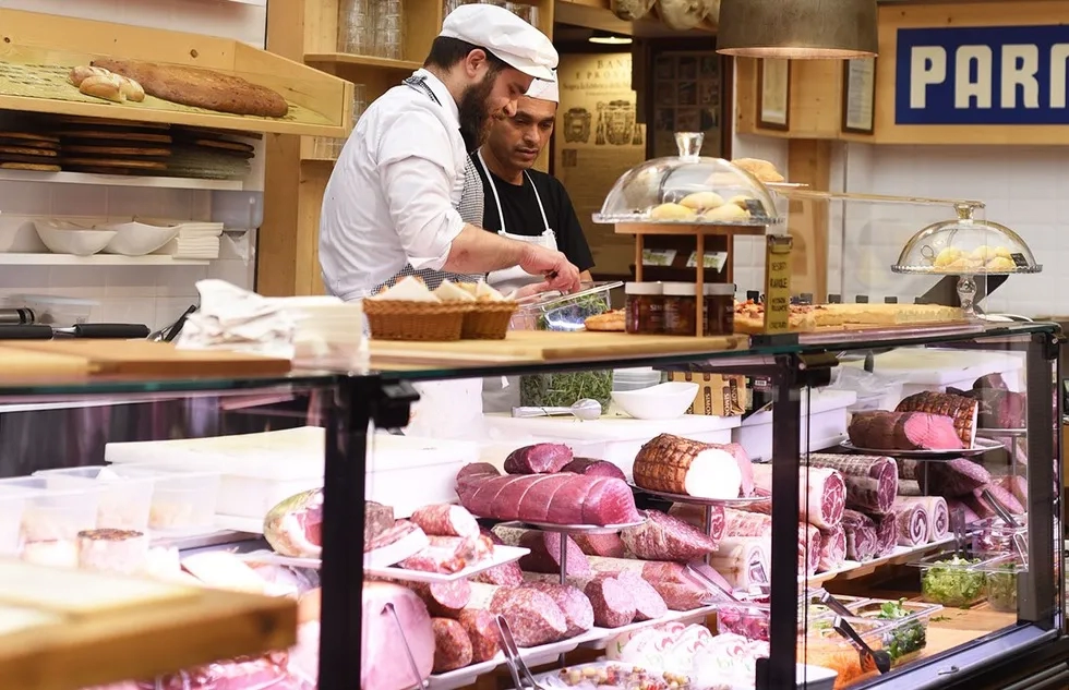 Salumieria Simoni gourmet food store in Bologna, Italy