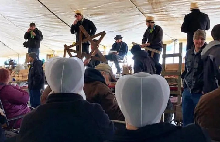 Auction at a mud sale in Lancaster County, Pennsylvania