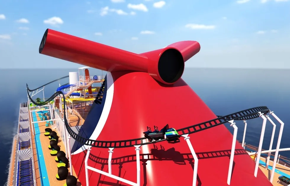BOLT coaster on Carnival Cruise Line's Mardi Gras (rendering)